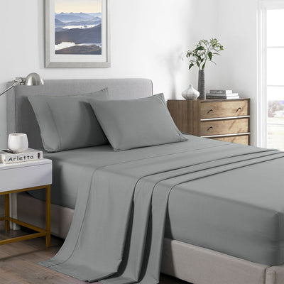 Royal Comfort Bamboo Cooling 2000TC Sheet Set - Single - Mid Grey