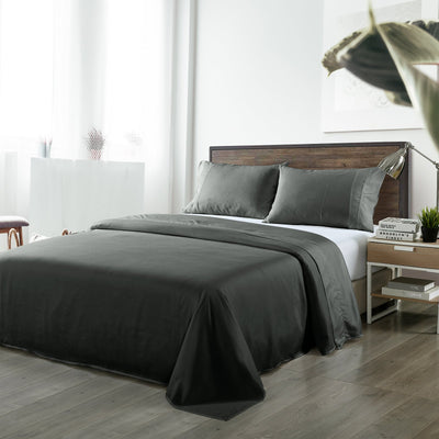 Royal Comfort Blended Bamboo Sheet Set Charcoal - Queen Payday Deals