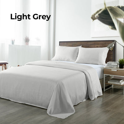 Royal Comfort Blended Bamboo Sheet Set Light Grey - King Payday Deals