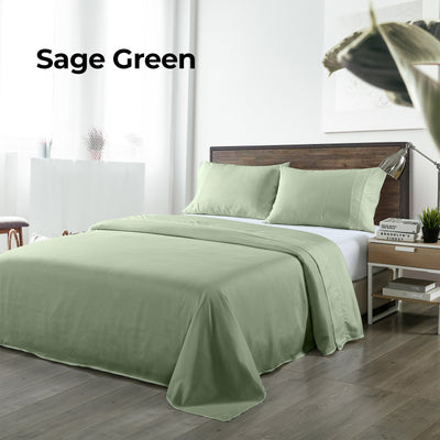 Royal Comfort Blended Bamboo Sheet Set Sage Green - Queen Payday Deals