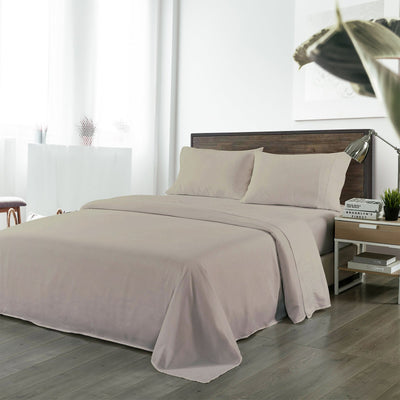 Royal Comfort Blended Bamboo Sheet Set Warm Grey - King Payday Deals