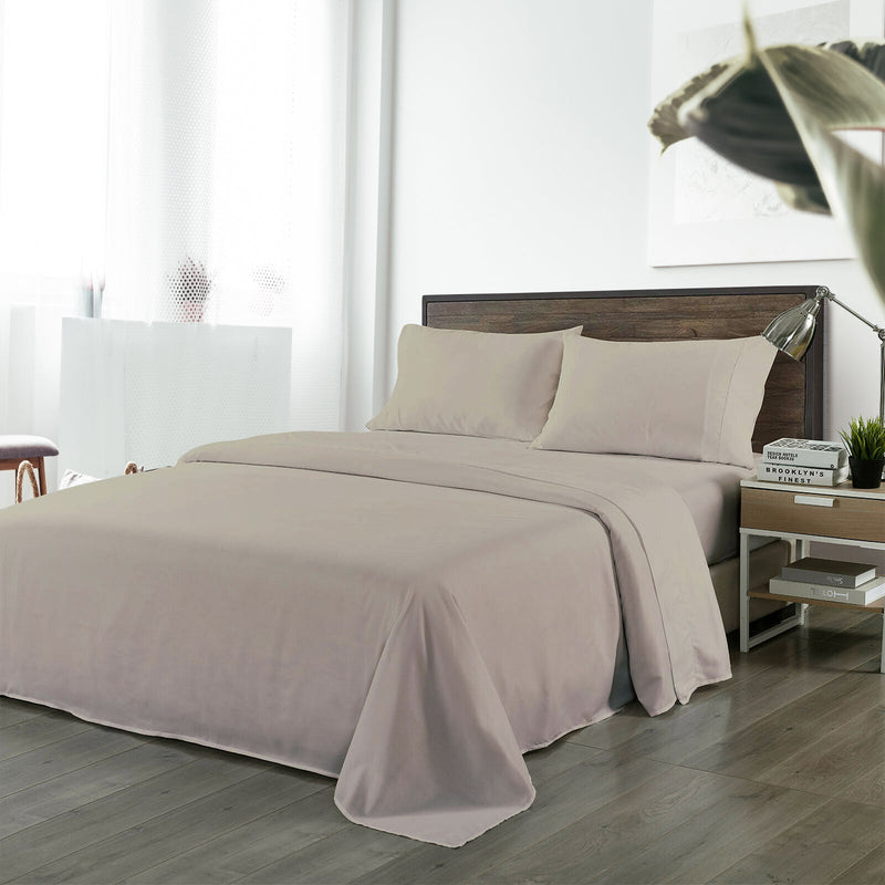 Royal Comfort Blended Bamboo Sheet Set Warm Grey - King Payday Deals