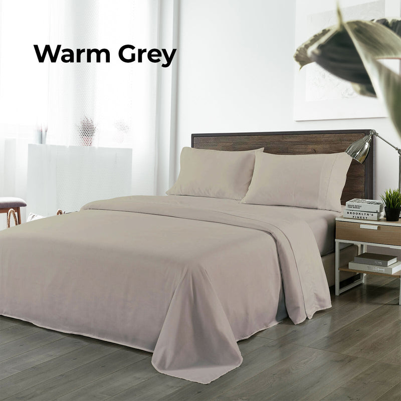 Royal Comfort Blended Bamboo Sheet Set Warm Grey - King Payday Deals