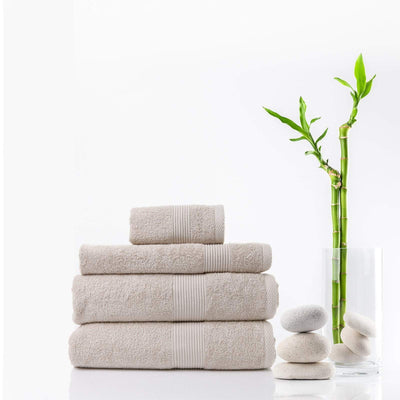 Royal Comfort Cotton Bamboo Towel 4pc Set - Beige Payday Deals