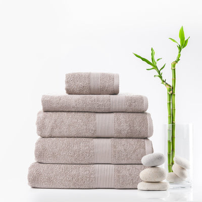 Royal Comfort Cotton Bamboo Towel 5pc Set - Champagne Payday Deals