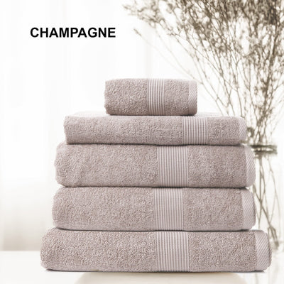 Royal Comfort Cotton Bamboo Towel 5pc Set - Champagne Payday Deals