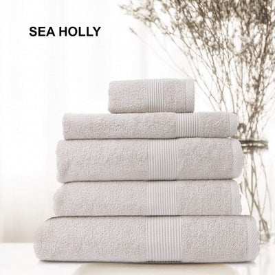 Royal Comfort Cotton Bamboo Towel 5pc Set - Seaholly Payday Deals