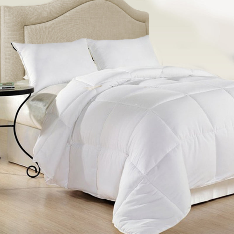 Royal Comfort Duck Feather And Down Quilt Size: 95% Feather 5% Down 500GSM White Cotton - King Single Payday Deals