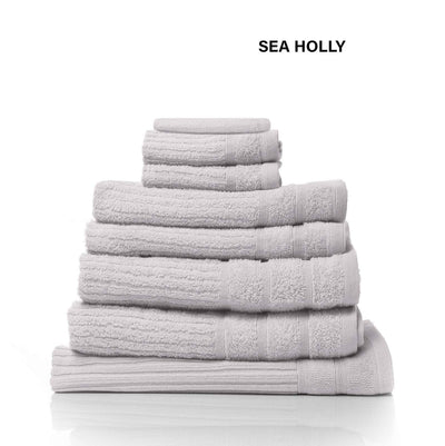 Royal Comfort Eden Egyptian Cotton 600 GSM 8 Piece Towel Pack Sea Holly Payday Deals