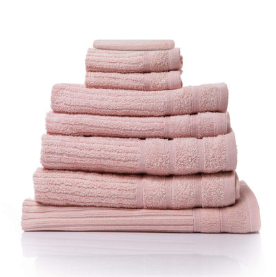 Royal Comfort Eden Egyptian Cotton 600GSM 8 Piece Luxury Bath Towels Set 8 Piece Blush Payday Deals
