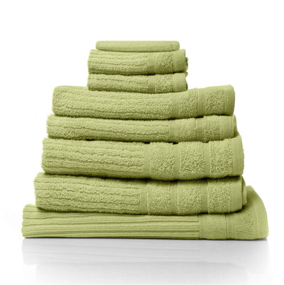 Royal Comfort Eden Egyptian Cotton 600GSM 8 Piece Luxury Bath Towels Set 8 Piece Spearmint Payday Deals