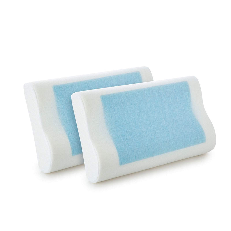Royal Comfort - Gel Memory Foam Pillow Contour - Twin Pack Payday Deals