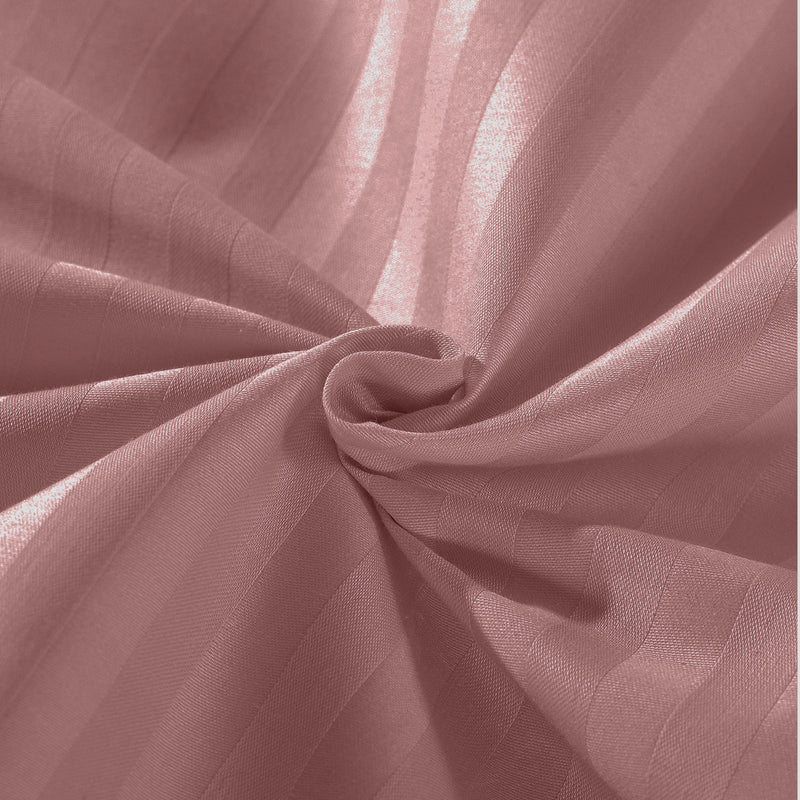 Royal Comfort Kensington 1200 Thread Count 100% Cotton Stripe Quilt Cover Set - King - Desert Rose Payday Deals