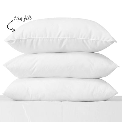Royal Comfort Luxury Duck Feather & Down Pillow Twin Pack Home Set 50 x 75 cm White Payday Deals