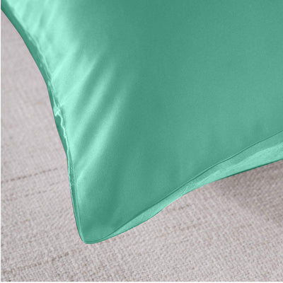 Royal Comfort Mulberry Soft Silk Hypoallergenic Pillowcase Twin Pack 51 x 76cm 51 x 76 cm Mint Payday Deals