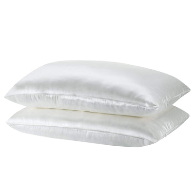 Royal Comfort Mulberry Soft Silk Hypoallergenic Pillowcase Twin Pack 51 x 76cm 51 x 76 cm Silver Payday Deals