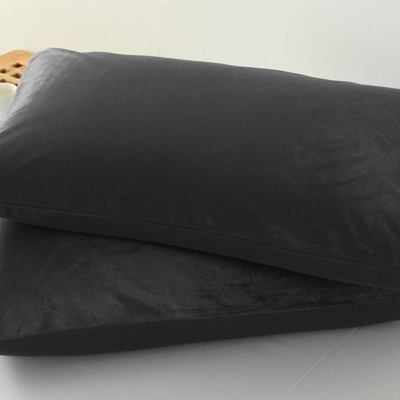 Royal Comfort Velvet Quilt Cover Set Super Soft Luxurious Warmth - King - Charcoal Payday Deals
