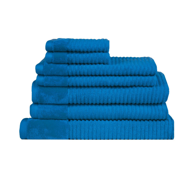 Royal Excellency 7 Piece Cotton Bath Towel Set - Teal Payday Deals