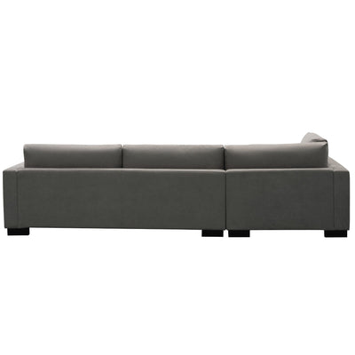 Royalty 3 Seater Sofa Fabric Uplholstered Left Chaise Lounge Couch - Grey Payday Deals