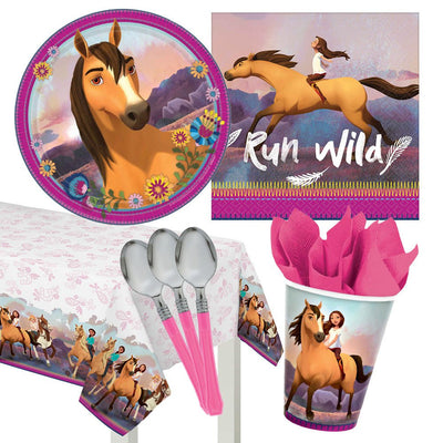 Run Wild Spirit Ride Free 8 Guest Deluxe Tableware Party Pack
