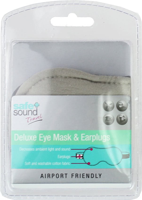 Safe and Sound Deluxe Eye Mask and Earplugs Payday Deals
