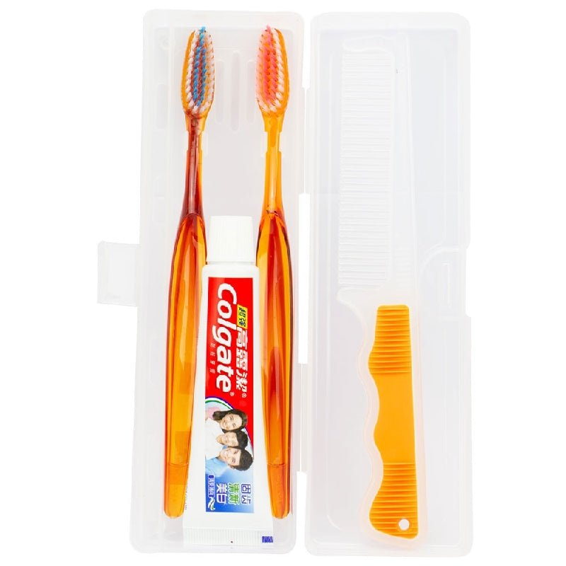 Safe Home Care Colgate Toothbrush With Toothpaste And Comb In Case 2 Pack Payday Deals