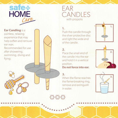 Safe Home Care Cone Bees Wax Ear Candles with Propolis Payday Deals