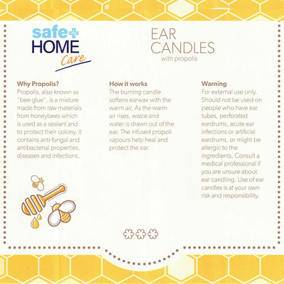 Safe Home Care Cone Bees Wax Ear Candles with Propolis Payday Deals