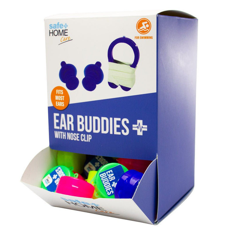 Safe Home Care Ear Buddies Plug Silicone Nose Clip & Strap (Random Colour Supplied) Payday Deals