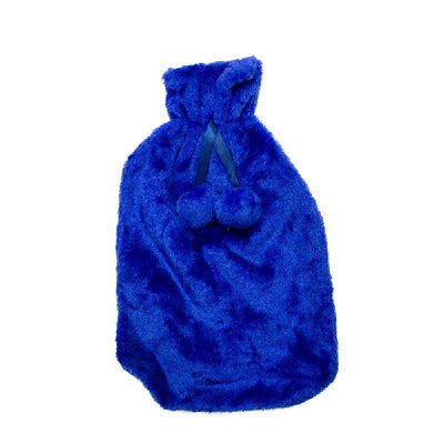 Safe Home Care Hot Water Bottle Cover Relaxing Warmer Heat Soft Bag Blue