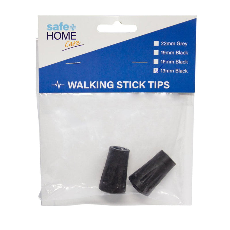 Safe Home Care Walking Stick Tips Rubber Non-Slip End Bottom Black 13mm Pack Payday Deals