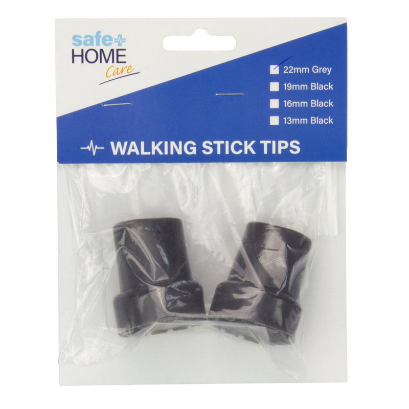 Safe Home Care Walking Stick Tips Rubber Non-Slip End Bottom Grey 22mm Pack x 2 Payday Deals