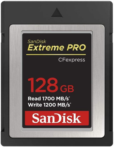 SanDisk 128GB Extreme PRO CFexpress Card Type B - SDCFE-128G-GN4NN READ 1700 MB/S WRITE 1200MB/S Payday Deals