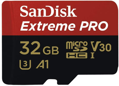 SANDISK 32GB SanDisk Extreme Pro microSDHC SQXCG V30 U3 C10 A1 UHS-1 100MB/s R 90MB/s W 4x6 SD Adaptor Android Smartphone Action Camera Drones Payday Deals