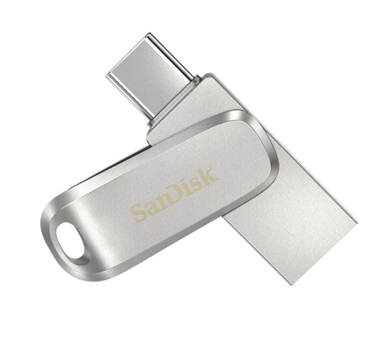 SANDISK 32GB Ultra Dual Drive Luxe USB-C & USB-A Flash Drive Memory Stick 150MB/s USB3.1 Type-C Swivel for Android Smartphones Tablets Macs PCs Payday Deals