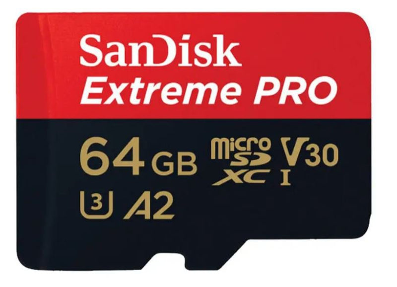 SANDISK 64GB SanDisk Extreme Pro microSDHC SQXCY V30 U3 C10 A2 UHS-1 170MB/s R 90MB/s W 4x6 SD Adaptor Android Smartphone Action Camera Drones Payday Deals