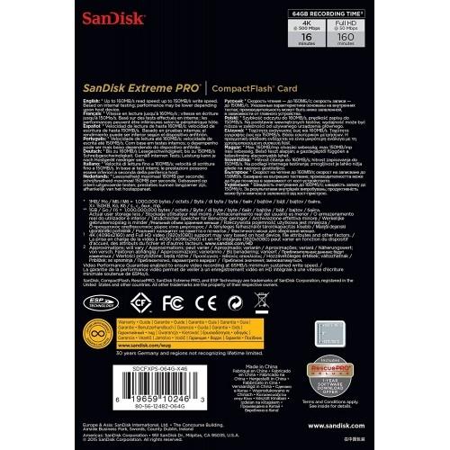 SanDisk Extreme Pro CFXP 64GB CompactFlash 160MB/s (SDCFXPS-064G) Payday Deals
