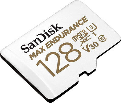 Sandisk Max Endurance Microsdxc Card SQQVR 128G (60 000 HRS) UHS-I C10 U3 V30 100MB/S R 40MB/S W SD Adaptor SDSQQVR-128G-GN6IA