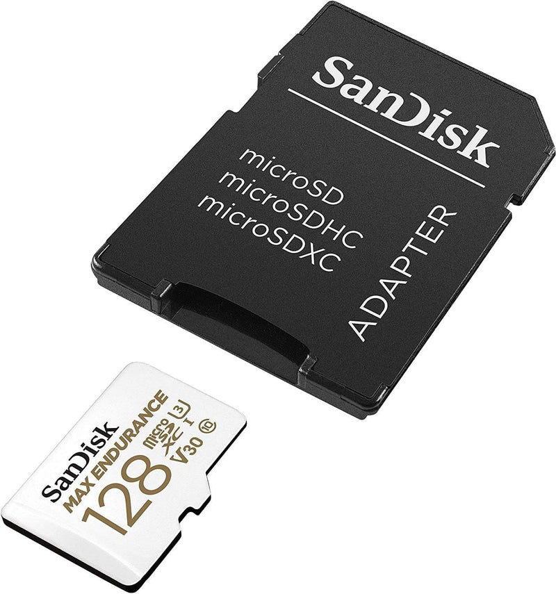 Sandisk Max Endurance Microsdxc Card SQQVR 128G (60 000 HRS) UHS-I C10 U3 V30 100MB/S R 40MB/S W SD Adaptor SDSQQVR-128G-GN6IA Payday Deals