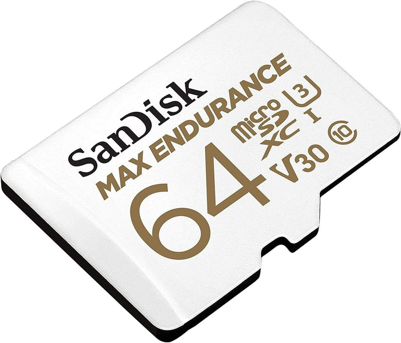 Sandisk Max Endurance Microsdxc Card SQQVR 64G (30 000 HRS) UHS-I C10 U3 V30 100MB/S R 40MB/S W SD Adaptor SDSQQVR-064G-GN6IA Payday Deals