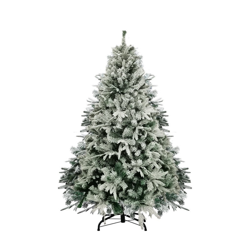 Santaco Christmas Tree 2.1M 7Ft Fairy Lights Snow Flocked Xmas Ornaments Decor Payday Deals