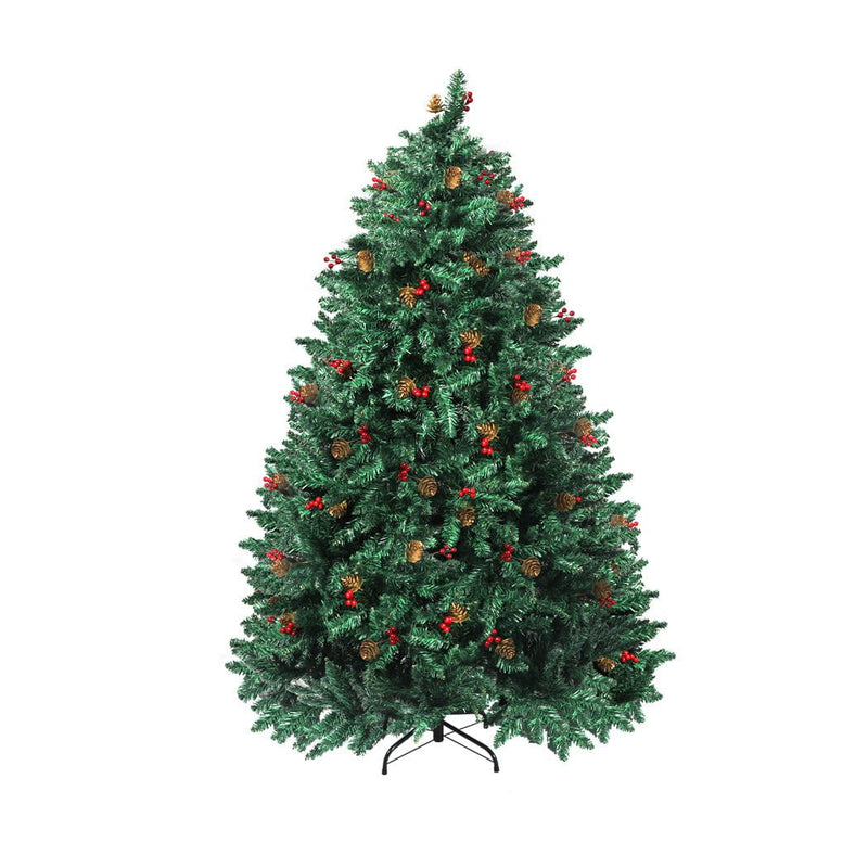 Santaco Christmas Tree 2.4M 8Ft Pinecone Decorated Xmas Home Garden Decorations Payday Deals