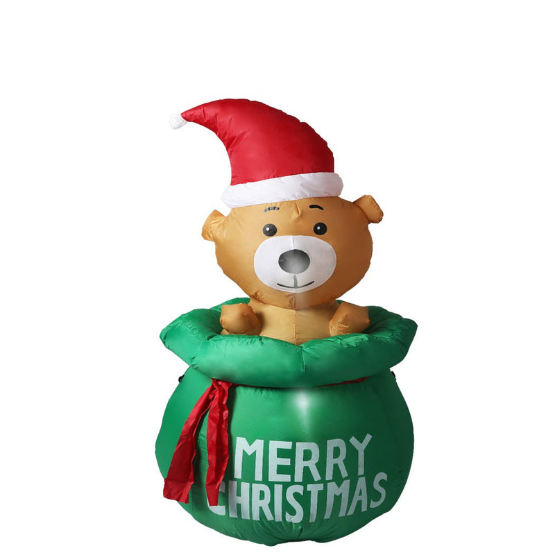 Santaco Inflatable Christmas Decorations Bubbly Bear 1.5M LED Lights Xmas Party Payday Deals