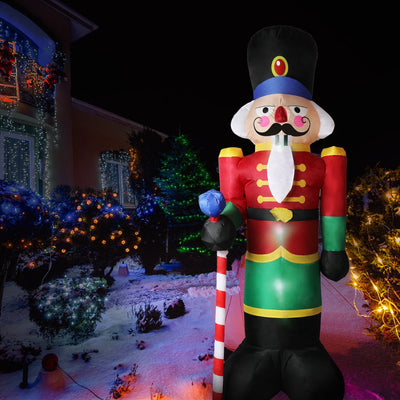 Santaco Inflatable Christmas Decorations Nutcracker 2.4M LED Lights Xmas Party Payday Deals