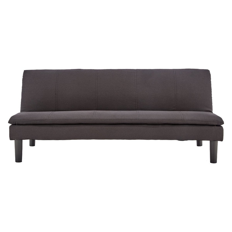 Sarantino 3 Seater Modular Faux Linen Fabric Sofa Bed Couch - Black Payday Deals