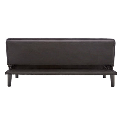 Sarantino 3 Seater Modular Faux Linen Fabric Sofa Bed Couch - Black Payday Deals