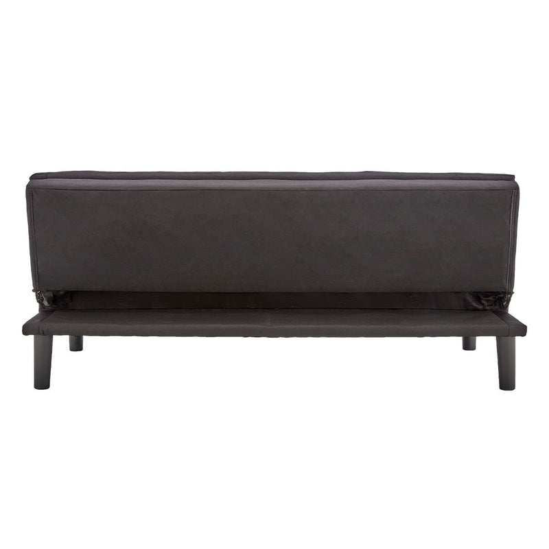 Sarantino 3 Seater Modular Faux Linen Fabric Sofa Bed Couch - Black Payday Deals