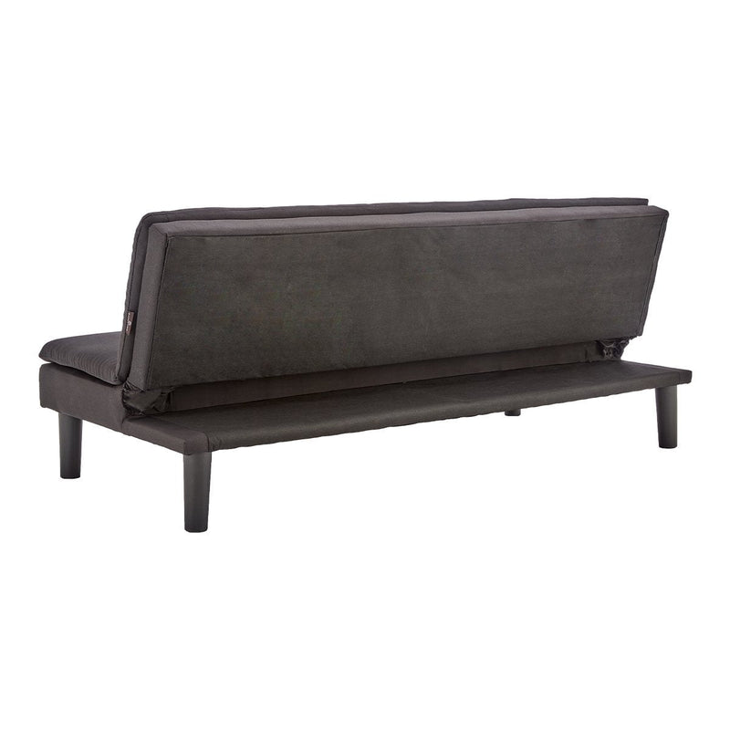 Sarantino 3 Seater Modular Faux Linen Fabric Sofa Bed Couch - Black Payday Deals