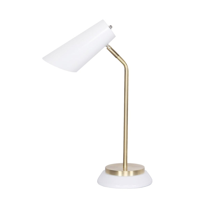 Sarantino Electric Reading Light Table Lamp Brass Finish - White Payday Deals