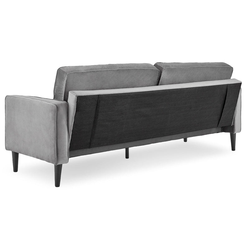 Sarantino Faux Velvet Sofa Bed Couch Furniture Lounge Suite Seat Grey Payday Deals